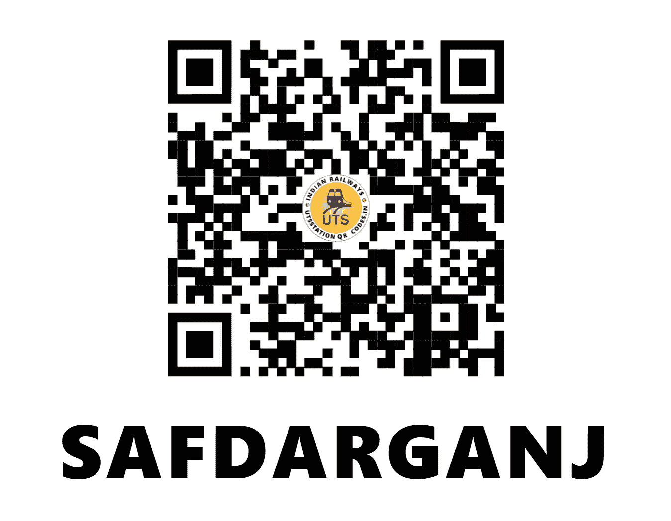 UTS QR Code for SAFDARGANJ - SGJ (NR - UTTAR PRADESH)